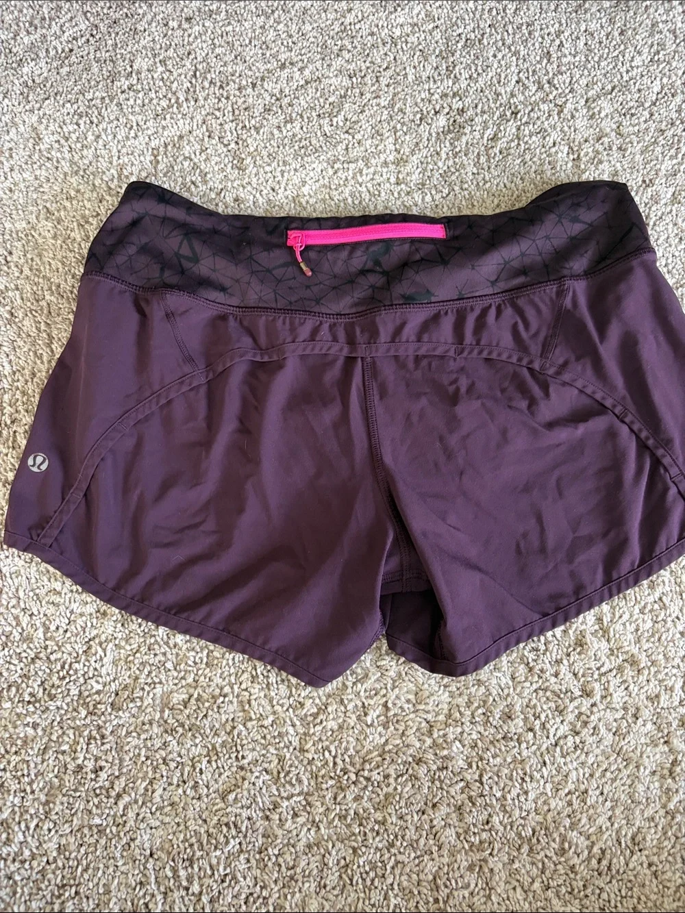 lululemon athletica Deep Plum Athletic Shorts
